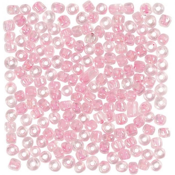 Rocaille glasperle Rose center hul str. 0,9mm  25g