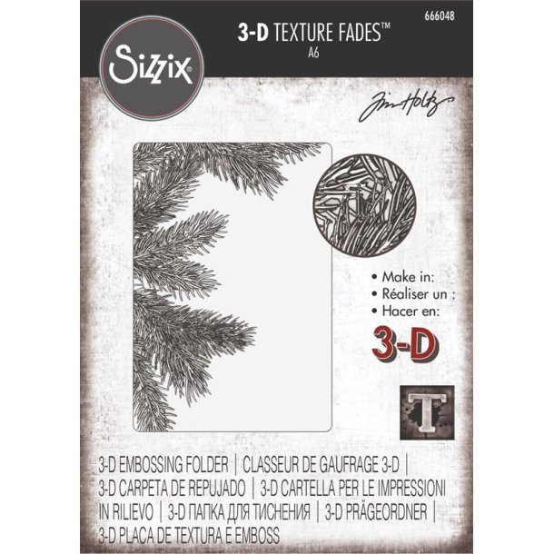 Tim Holtz 3D embossingfolder Pine Branches 666048