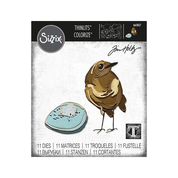 Die SIZZIX/TIM HOLTZ THINLITS Bird og Egg Colorize 665857 D34