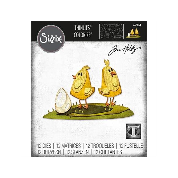 Die SIZZIX/TIM HOLTZ THINLITS Papercut Chicks Colorize 665854 