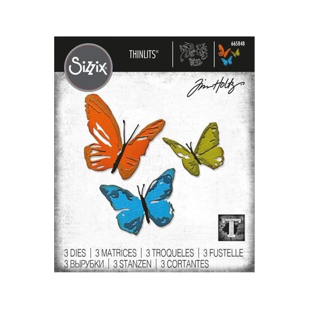 Die Brushstroke Butterflies 665848 Tim Holtz 