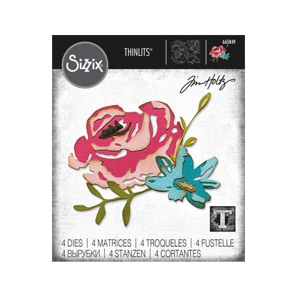 Die Brushstroke Flowers 4 665849 Tim Holtz 