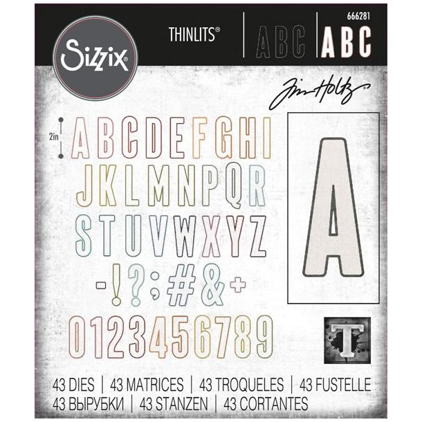 Tim Holtz Die Alphanumeric  666281 