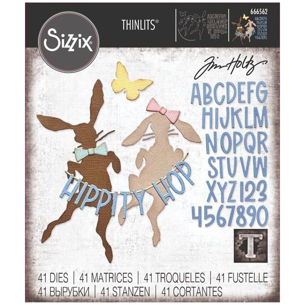 Sizzix/Tim Holtz Thinlits Die "Vault - Hippity Hop" 666562