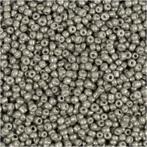 Rocaiperler 1 Pk., 25 G, Diam. 1,7 mm, 15/0 , 0,5-0,8 mm, Lys Gr�