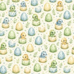 Papirblok Dino-land 15 x 15 cm. - Luna Hobby
