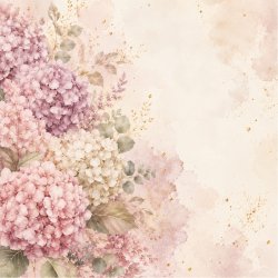 Papirblok Sensommer Blomster 15 x 15 cm - Luna Hobby