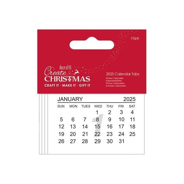 Kalender Tabs 2025 10stk papermania