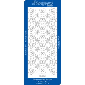 Stickers glimmer Blomster 7007 Glitter G/S S16