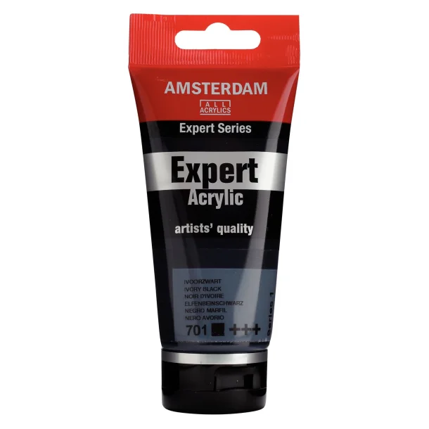 AMSTERDAM Expert Series acrylic tube 75 ml Ivory Black 701