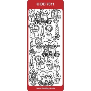 Stickers 7011 julelys guld S7