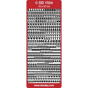 Stickers Bogstaver 1554 Sort S6
