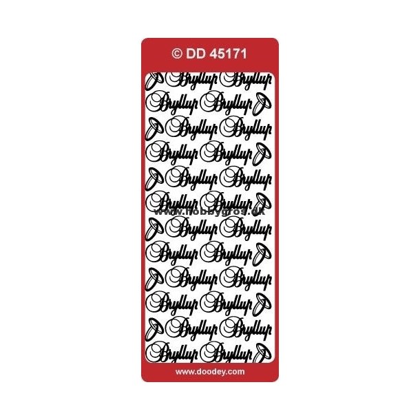 Stickers Bryllup hvid 45171 S15