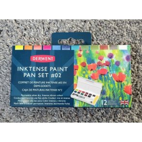 Inktense Paint Pan 02 s�t 12 stk Derwent 