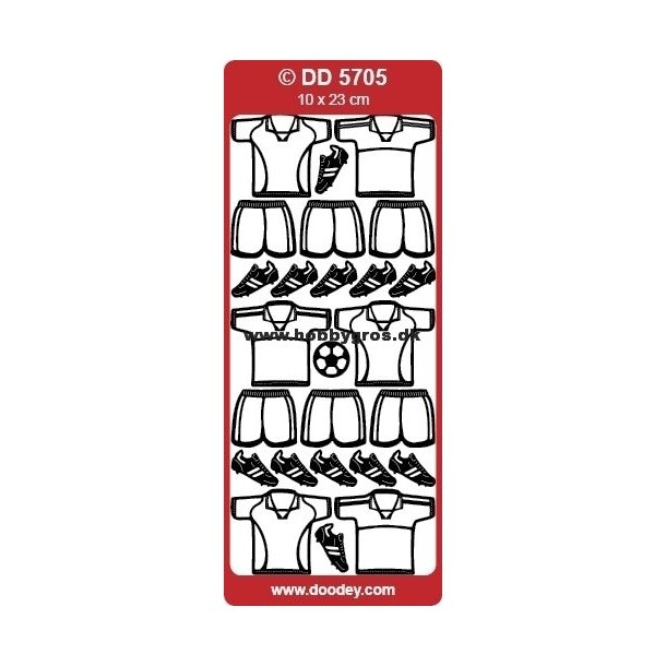 Stickers 5705 fodboldtj guld S1