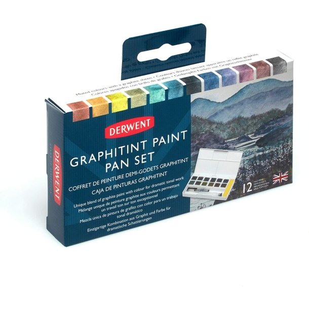 Derwent Graphitint Paint pan set 12stk