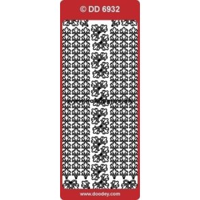 Stickers 6932 Kanter/hj�rner s�lv S4