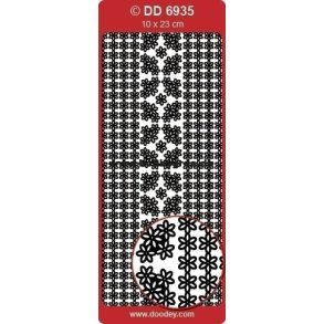 Stickers 6935 Kanter/hj�rner s�lv S4