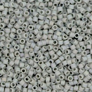 Miyuki glas perler 11/0 Opaque Matte AB Gray 10gram ca. 2mm