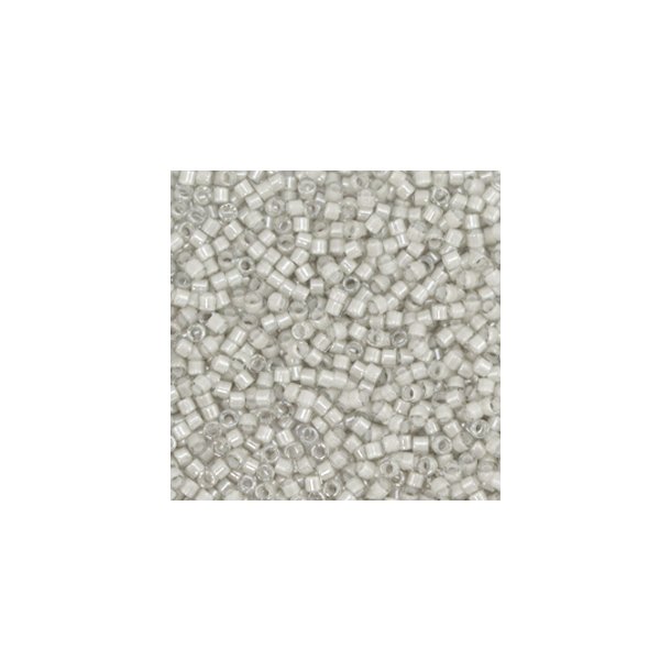 Miyuki glas perler 11/0 Opaque Matte AB Gray 10gram ca. 2mm