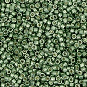 Miyuki glas perler 11/0 Duracoat Galvanized Sea Green 10gram ca. 2mm