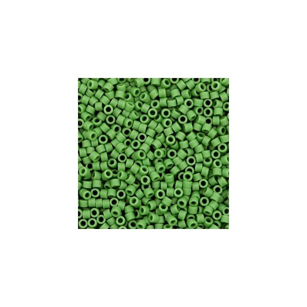 Miyuki glas perler 11/0 Opaque Matte Green 10gram ca. 2mm