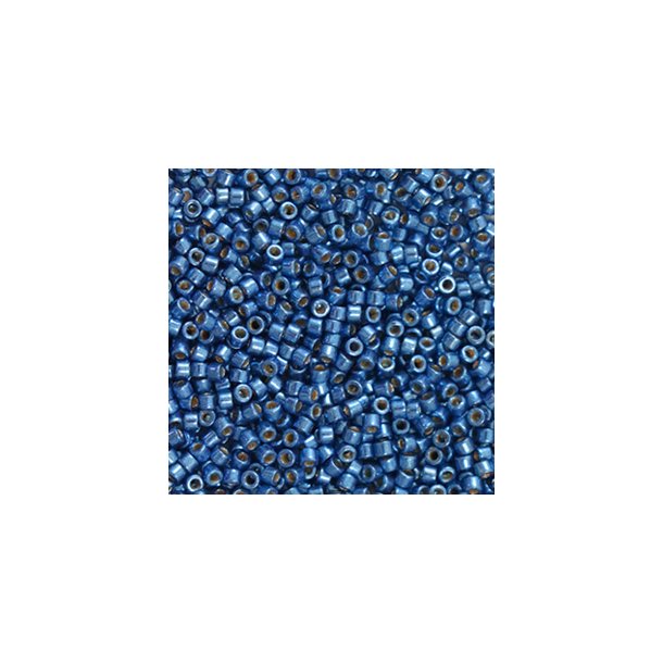 Miyuki glas perler 11/0 Duracoat Galvanized Mermaid Blue 10gram ca. 2mm