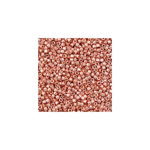 Miyuki glas perler 11/0 Duracoat Galvanized Rose Gold 10gram ca. 2mm