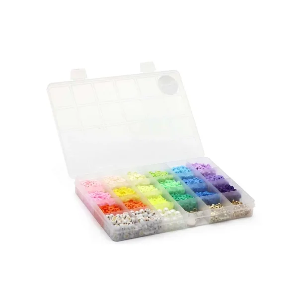 Pearl n Fun Heishi Fimo perlemix m/tilbehr, pastelfarver