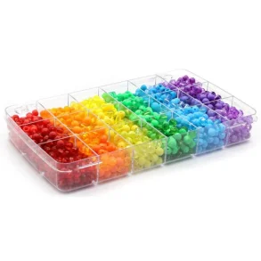 Pearl'n Fun regnbuefarvet perlemix runde rocai & facet ass.