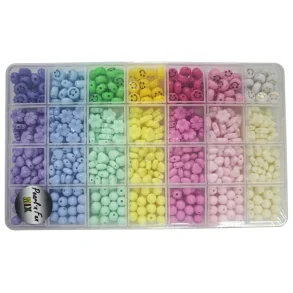Pearl �n Fun Perlemix smiley/blomster/hjerter/rund, 8-11mm