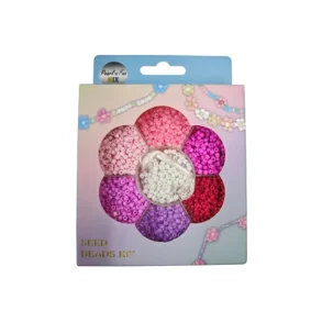 Pearl �n Fun Glasperlemix 90g pink/lilla/hvid + elasti