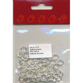 Split ring 8mm x1,2mm 10g s�lv fv. 