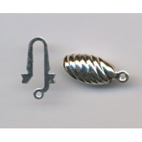 L�s metal s�lv fv. 11x8mm 5stk