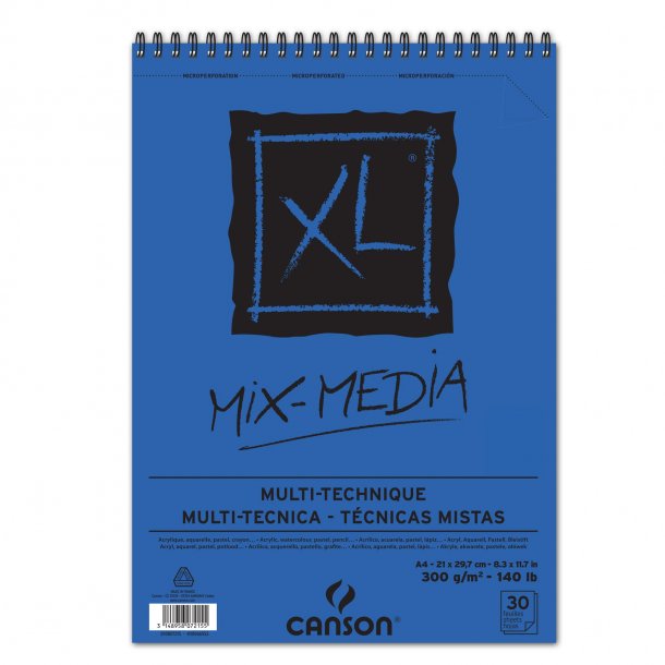 XL Mix media papirblok A4 300gr. 30ark