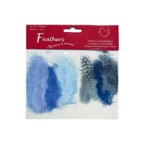 FJER MARABOU MIX 18 Stk Bl� Nuancer