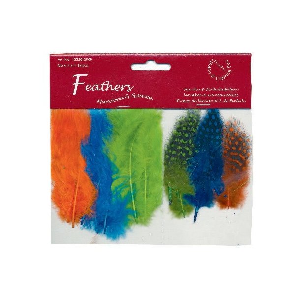 FJER MARABOU MIX 18 Stk Neon Nuancer