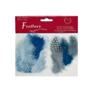 FJER MARABOU MIX 18 Stk Petroleum nuancer