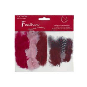 FJER MARABOU MIX 18 Stk Bordeaux nuancer