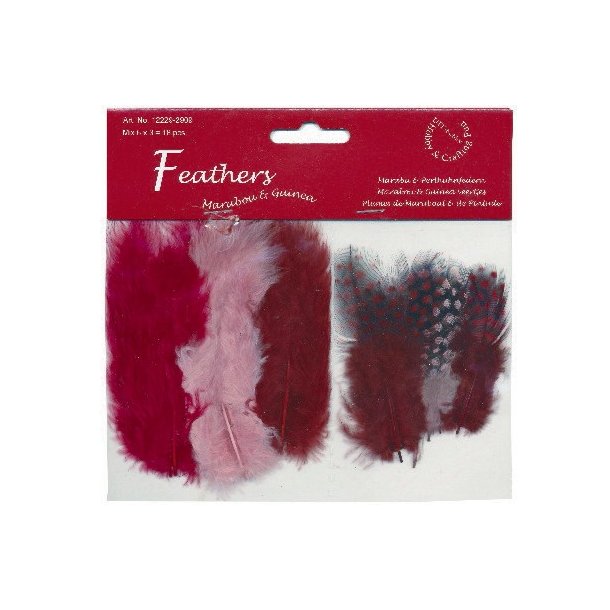 FJER MARABOU MIX 18 Stk Bordeaux nuancer