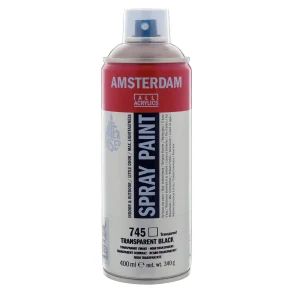 AMSTERDAM Spray paint 400 ml Black Transparent 745