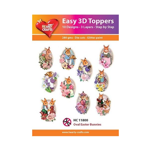 Easy 3D Toppers "Oval Easter Bunnies" HC11800