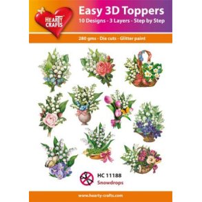 Easy 3D Toppers, 11188 Snowdrops  10 ASS.