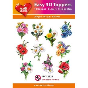 Easy 3D Toppers, 12526 Meadow Flowers 10 ASS.