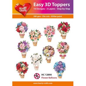 Easy 3D ark udstanset 12890 Flower Balloons 10s�t