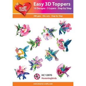 Easy 3D ark udstanset HC12970 Hummingbirds 10s�t