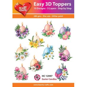 Easy 3D ark udstanset HC12997 Easter Candles 10s�t