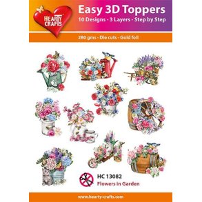 Easy 3D ark udstanset 13082 Flowers in Garden 10s�t