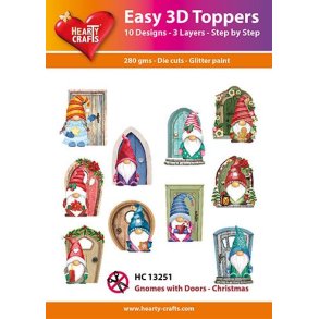 Easy 3D Easy toppers udstanset motiver Gnomes with Doors - christmas