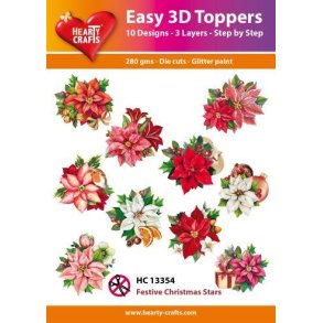 Easy 3D Easy toppers udsatsnet Festive Christmas Stars